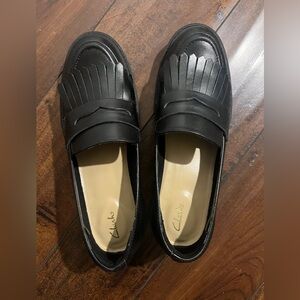 Clarks Black Leather Loafers (Orinoco 2)